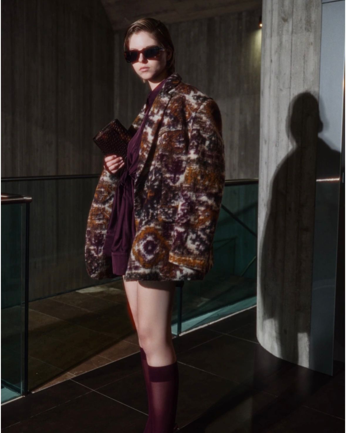 Multicolor Textured Wool Blazer