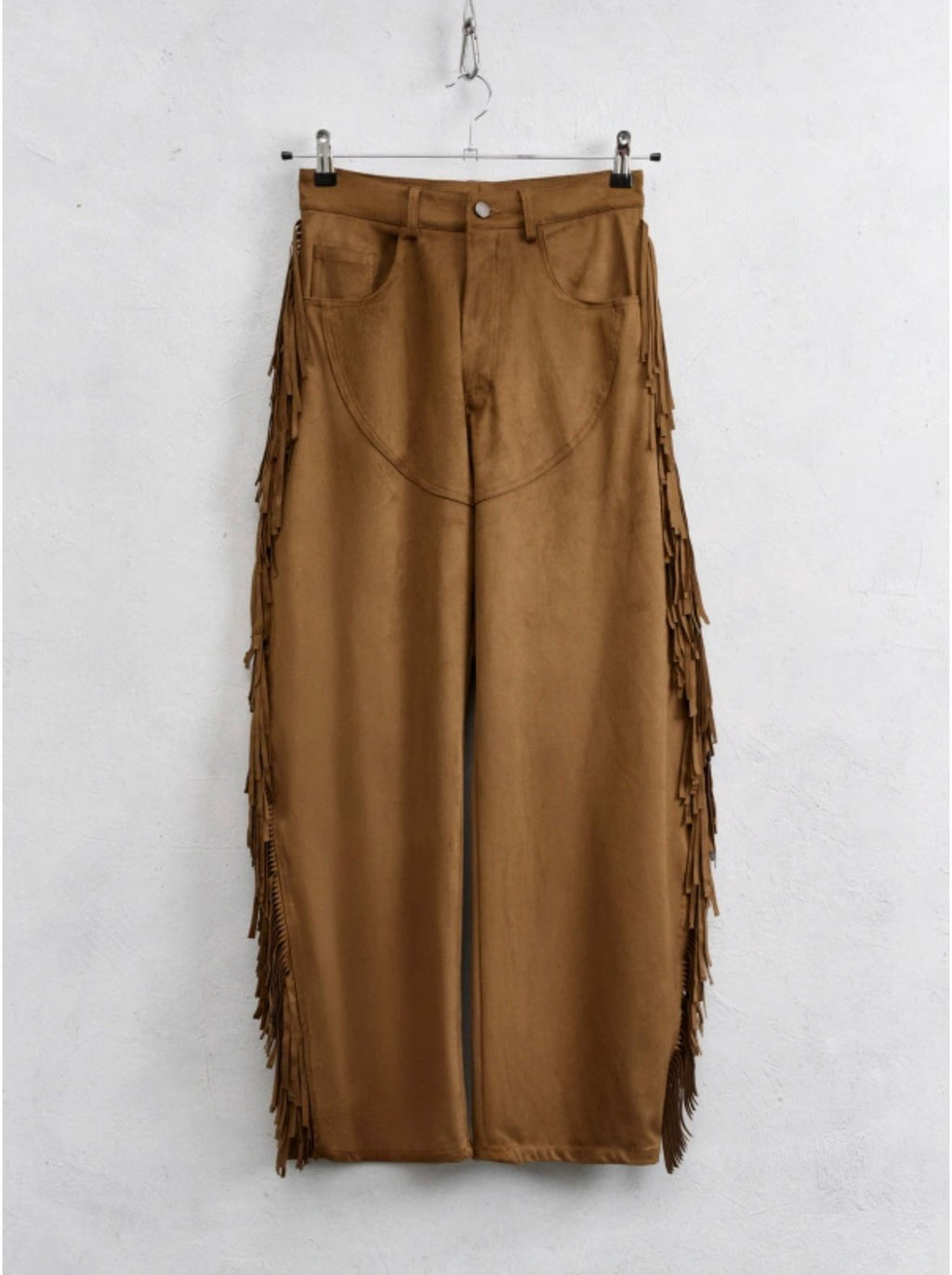 Camel Fringe Pants