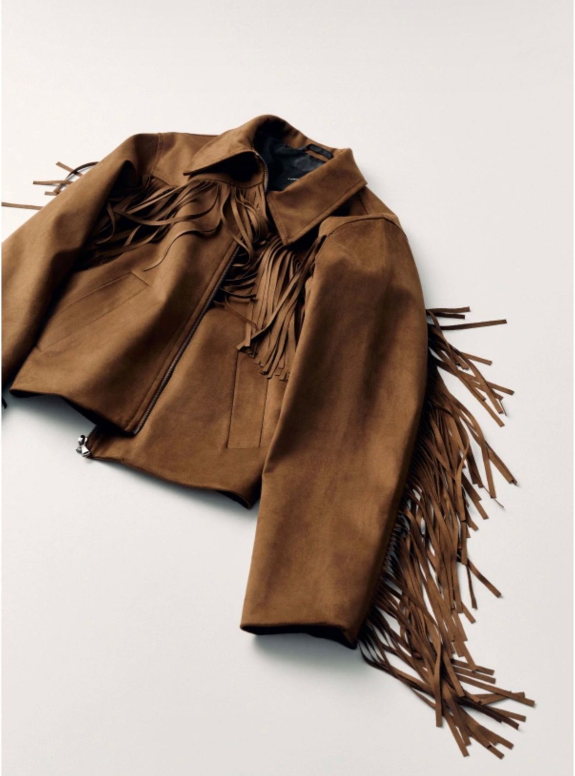 Camel Fringe Jacket