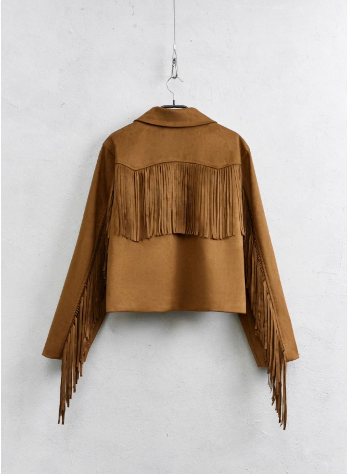 Camel Fringe Jacket