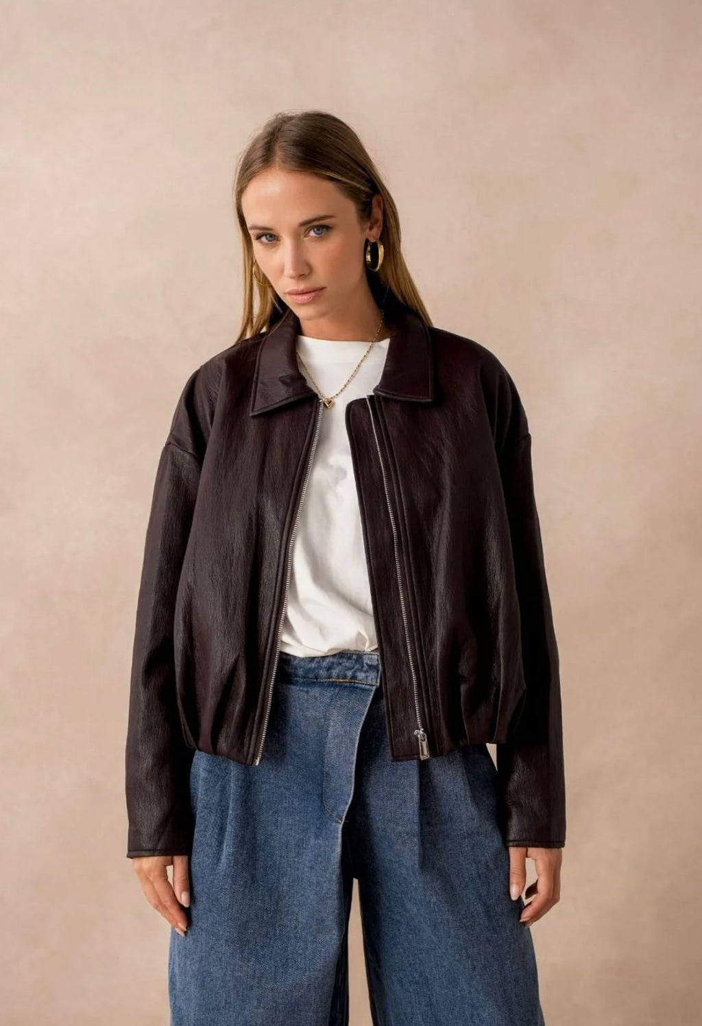 Dark Chocolate Leather Jacket